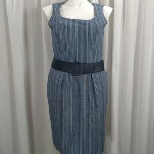 Sleeveless Belted Sheath dress